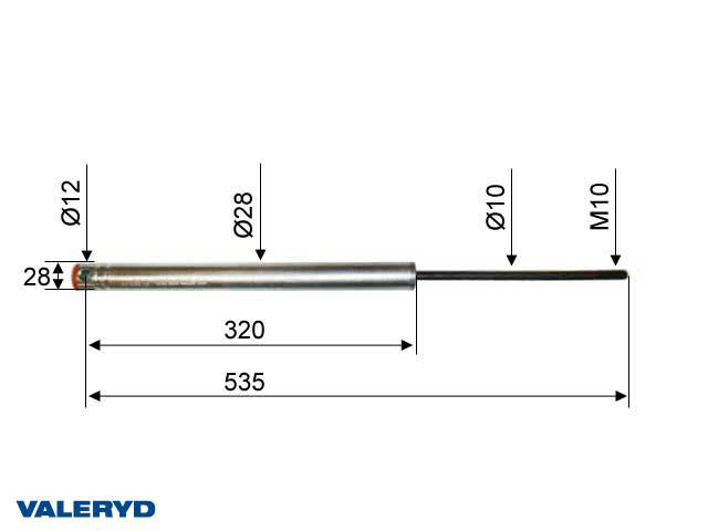 Påskjutsdämpare Knott KF27A1/A2, KFG/KRV30, cc=535 Valeryd