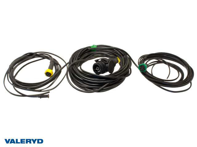 Huvudkabel 13-pol, 11,5m + 2x8,1m, dim- o 2 backljus Valeryd
