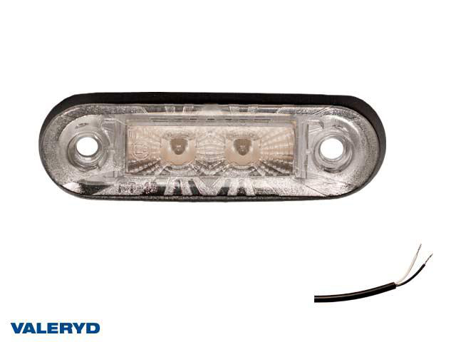LED Positionsljus Valeryd 78x22x18 röd 12-30V med reflex inkl. 450 mm
