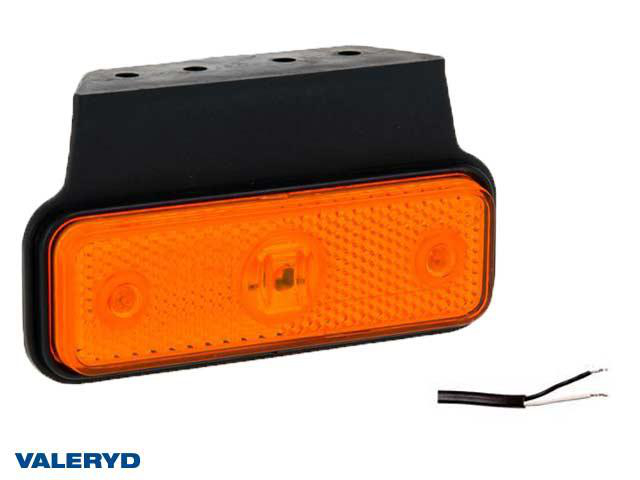 LED Sidomarkeringslykta Valeryd 118x60x30 gul 12-30V med reflex inkl.