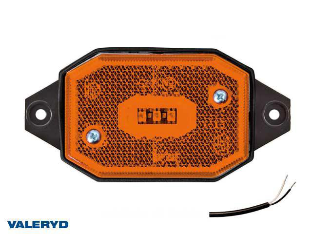 LED Sidomarkeringslykta Valeryd 65x42x30 gul med fäste CC=86mm, inkl.