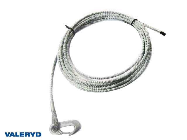 Vinschwire med krok, 6mm - Längd 7m null