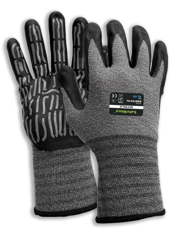 MONTAGEHANDSKE NITRIL GRIP Strl XL SafeWorx