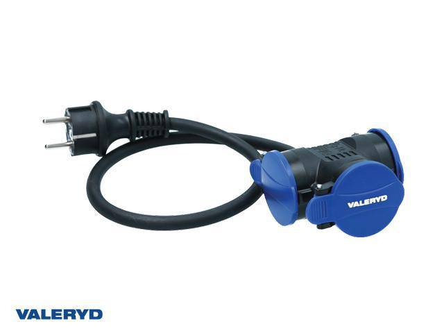 3-vägsuttag 0,5 m 250V/16A Valeryd
