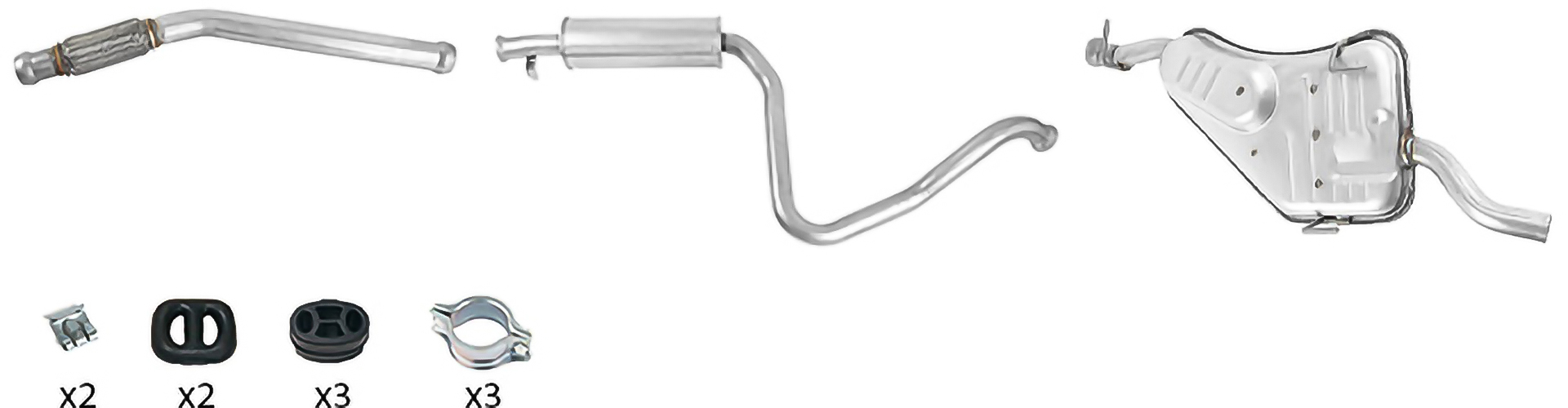 Avgassystem - Saab - 9-3, 900 - OE 4960936,4966859,4528253,4226320,4750741,4445516,4229456