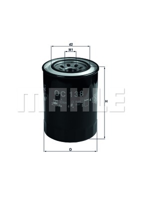 Mahle OC 138 oljefilter – skruemontert M20x1,5, Ø90×120 mm - Mitsubishi - Lancer, Pajero, Galant, Space wagon, L-300/cosmos. Daihatsu - Rocky