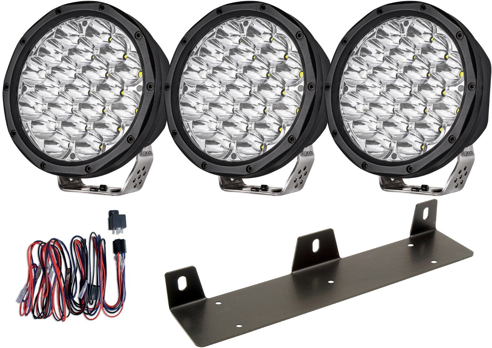 Extraljuspaket 3x Strands Hudson 7 LED 240W - 19440 lumen