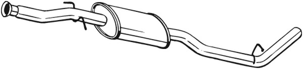 Mellan ljuddämpare Bosal - Renault - Kangoo - OE 8200261263,8200064171