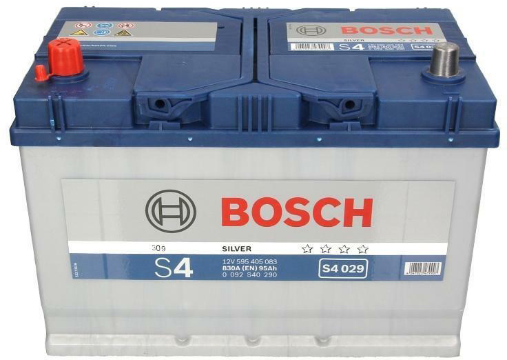 Bosch SLI S4 029 95Ah - Bilbatteri / Startbatteri - Toyota - Kia - Nissan - Mitsubishi - Ford - Isuzu - Hyundai - Chevrolet