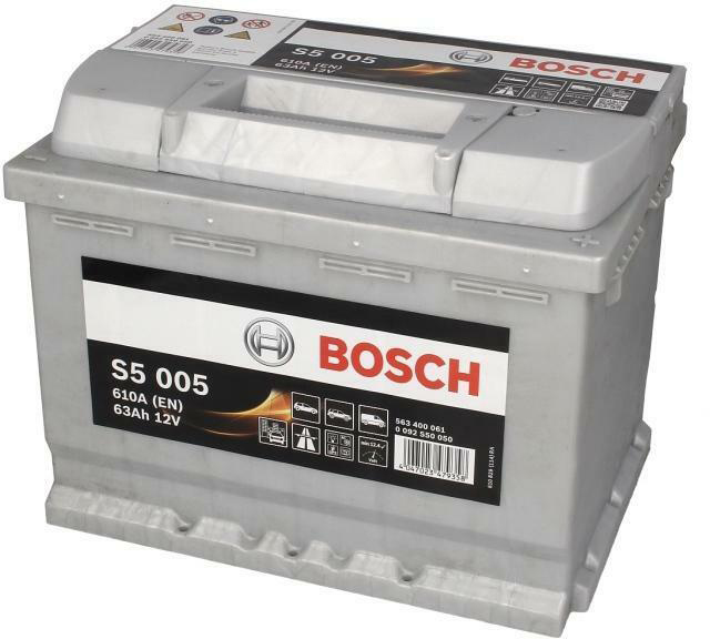 Bosch SLI S5 005 63Ah - Volvo - Vw - Mercedes - Bmw - Nissan - Renault -  Seat - Honda