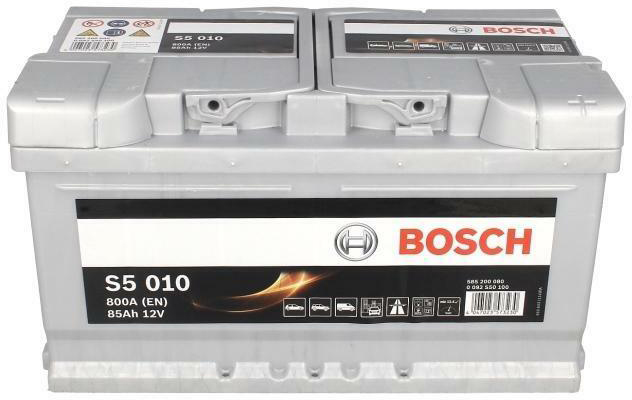 Bosch SLI S5 010 85Ah - Bilbatteri / Startbatteri - Volvo - Ford - Saab - Toyota - Audi - BMW - Opel - Renault - OE 61212158123,61212432652,7485123546