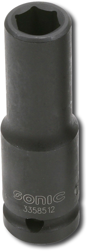 Krafthylsa 1/2" 6-kant 17 mm Lång