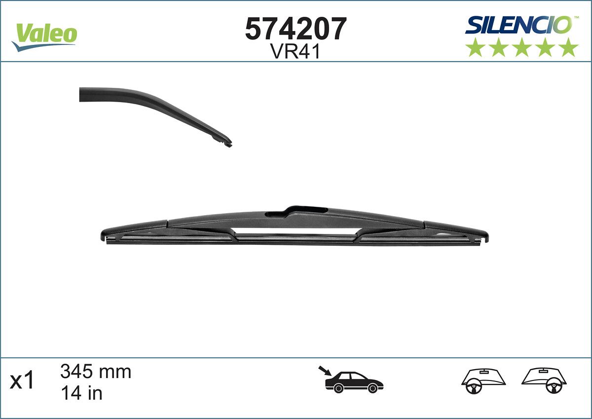 VALEO Torkarblad SILENCIO REAR 574207