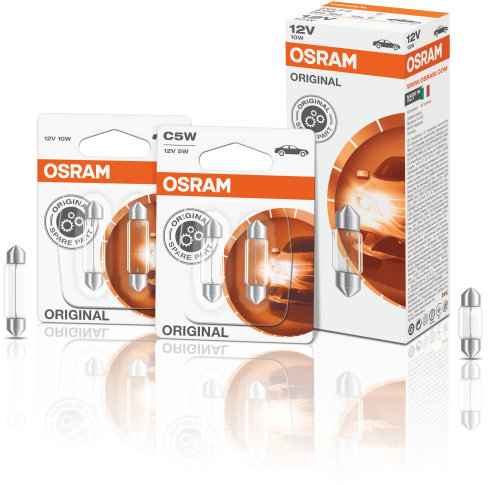 Osram Original - Glödlampa Sockelglödlampa 10W 12 V 1-pack - VW - Volvo - Toyota - Renault - Skoda - Audi - BMW - Kia