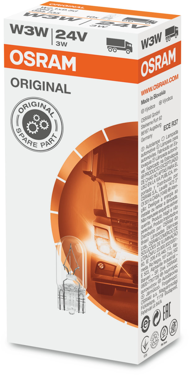 Osram Original - Glödlampa W3W 3W 24 V 1-pack - Volvo - C70