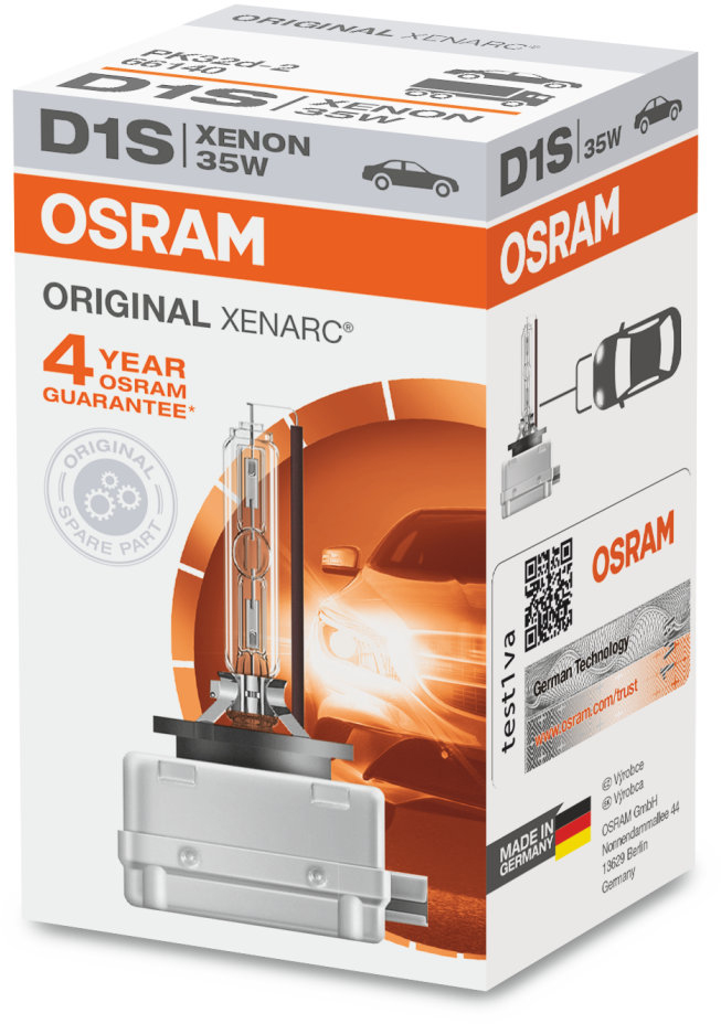 Osram Xenarc Original - Xenonlys D1S 35W 85 V 1-pakning - Volvo - VW - Ford - Mercedes - BMW - Saab - Renault - Skoda