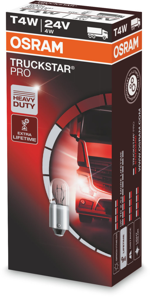 Osram Truckstar Pro - Glödlampa T4W 4W 24 V 1-pack - Iveco - Daily