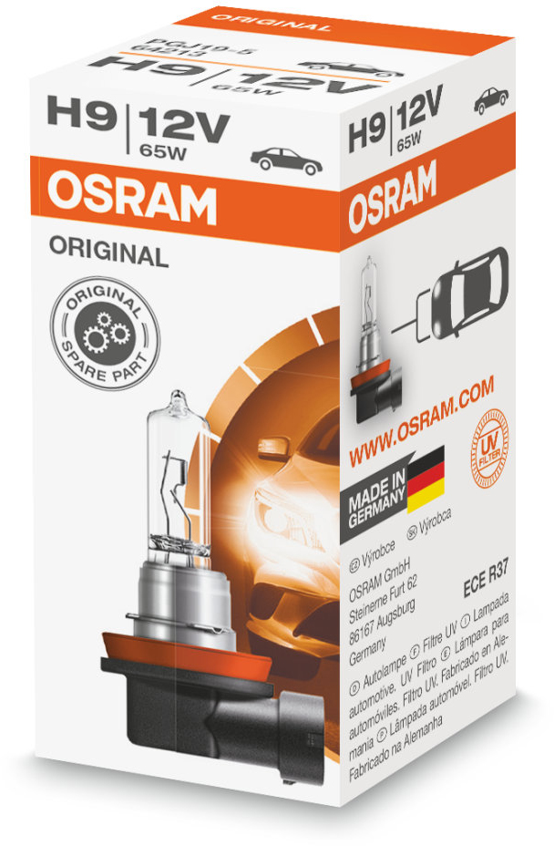 Osram Original - Glödlampa H9 65W 12 V 1-pack - Volvo - VW - Audi - Nissan - Saab - Mini - Ford - Mazda