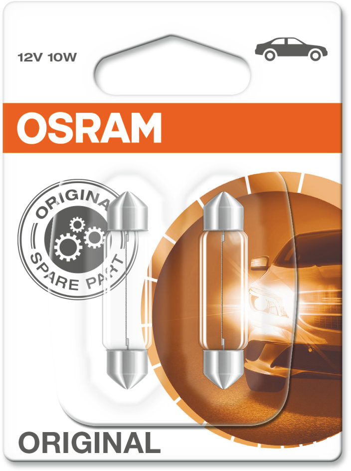 Osram Original - Glödlampa Sockelglödlampa 10W 12 V 1-pack - Volvo - VW - Toyota - Ford - Kia - Audi - Saab - Skoda