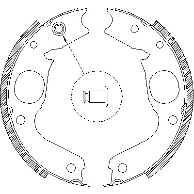 Bromsbackar - Mitsubishi - Pajero, L-400, Space gear - OE MR178827,MB618916,MN102640,MB618914,MB618915