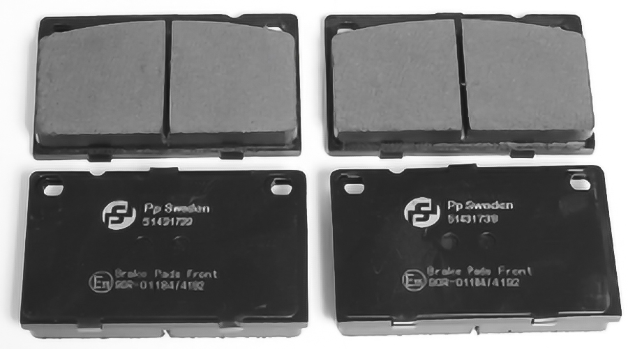 Bromsbeläggsats - Volvo - 240, 140, 164, 260 - OE 270163,271666,271739,272566,272673,272779,272867,272873,272810,275894,31261180,MGB576