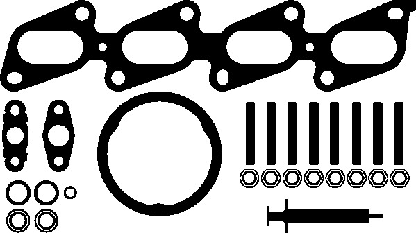 Monteringssats turbo Elring - Opel - Astra, Corsa, Insignia, Mokka, Zafira, Meriva, Adam, Cascada. Chevrolet - Trax