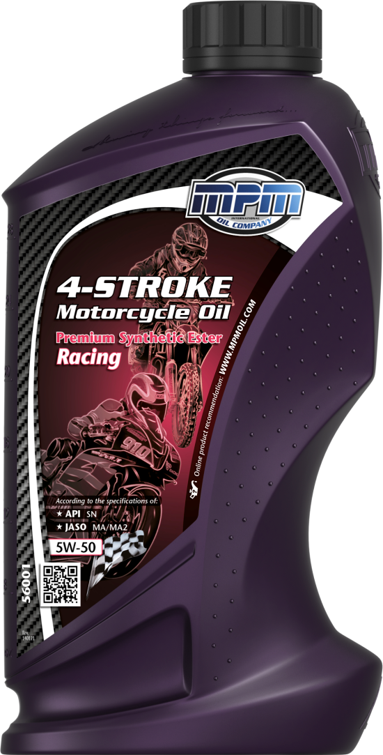 MPM 4-takts olje motorsykkel olje 5W-50 Premium syntetisk Ester Racing