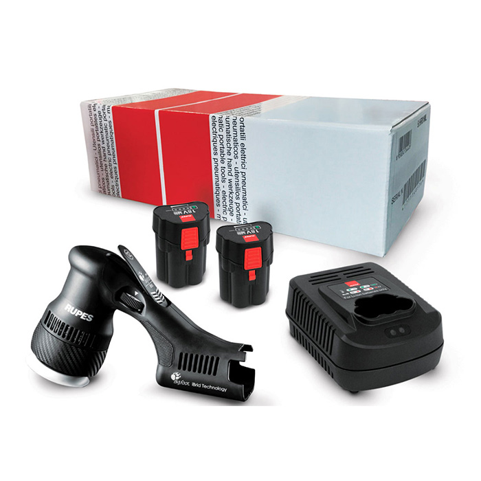Polermaskin Rupes BigFoot HLR75/STB iBrid Mini med batteripaket – 2x 1