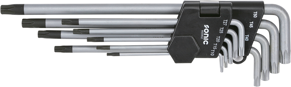 Torxnyckelsats T10-T50 Långa 9-Delar Sonic