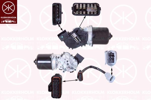 Torkarmotor Klokkerholm - Renault - Clio - OE 7701207956,7701052152,7701049802,7701046305,7701054172
