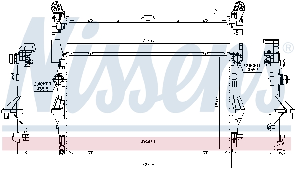 Kylare Nissens - Mercedes - Vito - OE 4475010101,A4475010101