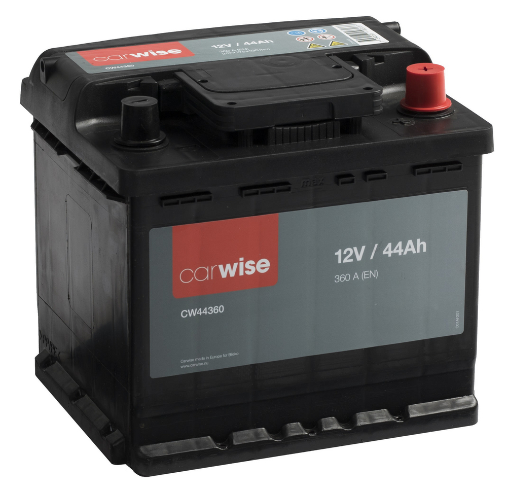 Carwise 44 Ah -G1 - Bilbatteri / Startbatteri - VW - Toyota - Skoda - Renault - Peugeot - Citroen - Hyundai - Seat