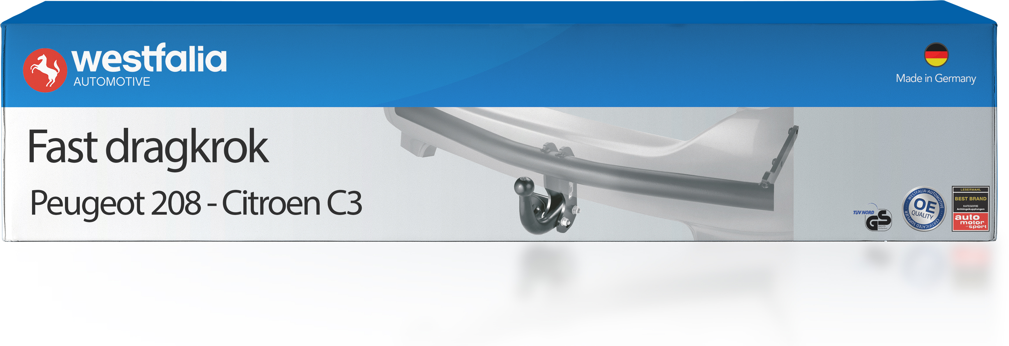Westfalia tilhengerfeste med fast trekkrok - Citroen - C3. Peugeot - 208