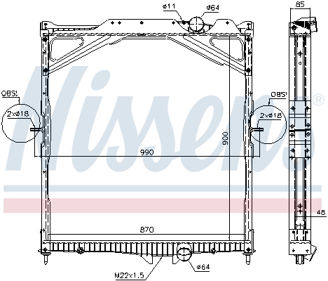 Radiator, motorkjøling