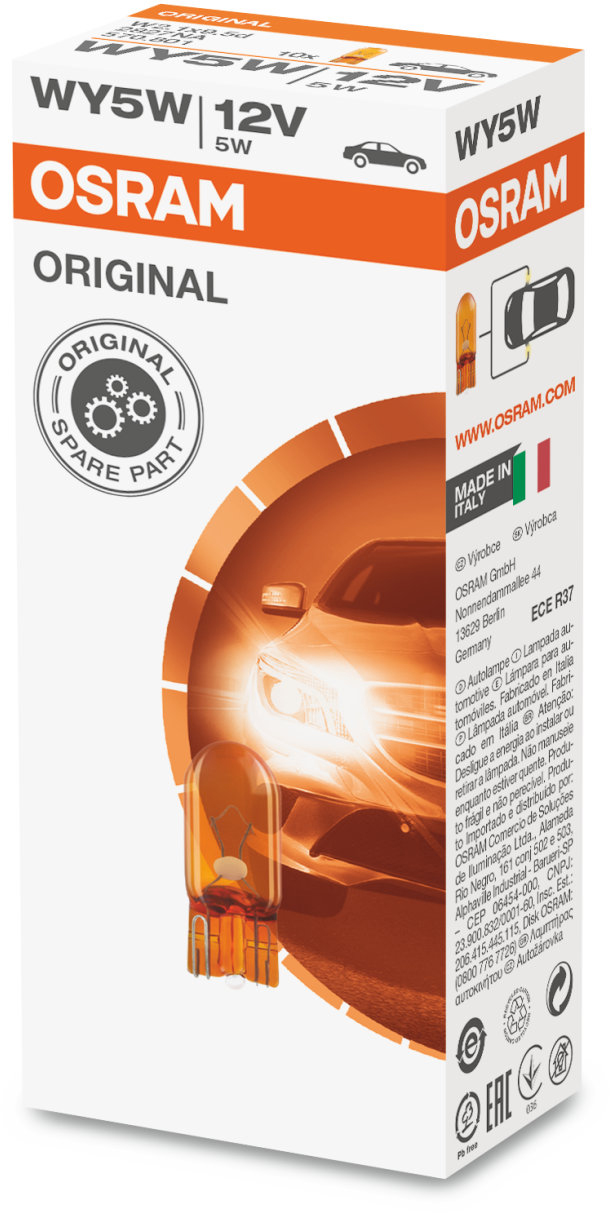 Osram Original - Glödlampa WY5W 5W 12 V 1-pack - Volvo - VW - Toyota - Ford - Kia - Peugeot - Skoda - Audi