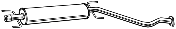 Mellan ljuddämpare Walker - Opel - Astra - OE 24423016,90531297,93191950,9157338,852384,5852712,5852065,5852110