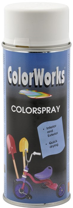 Colorworks RAL 9010 - Spraymaling Hvit Halvblank 400 ml