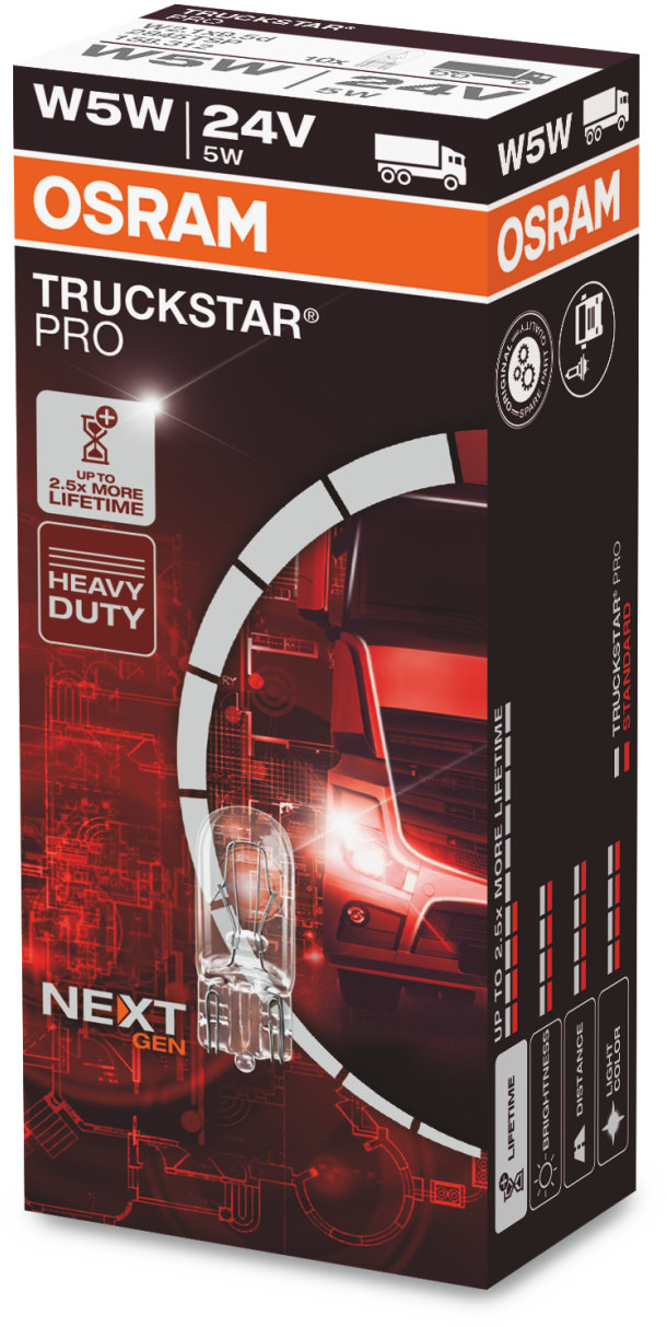 Osram Original - Glödlampa W5W 5W 24 V - Iveco - Daily