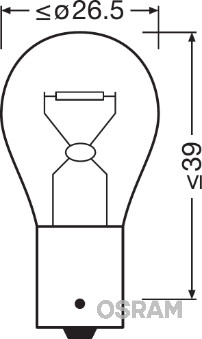 Osram Original - Glödlampa Bax 15W 24 V 1-pack