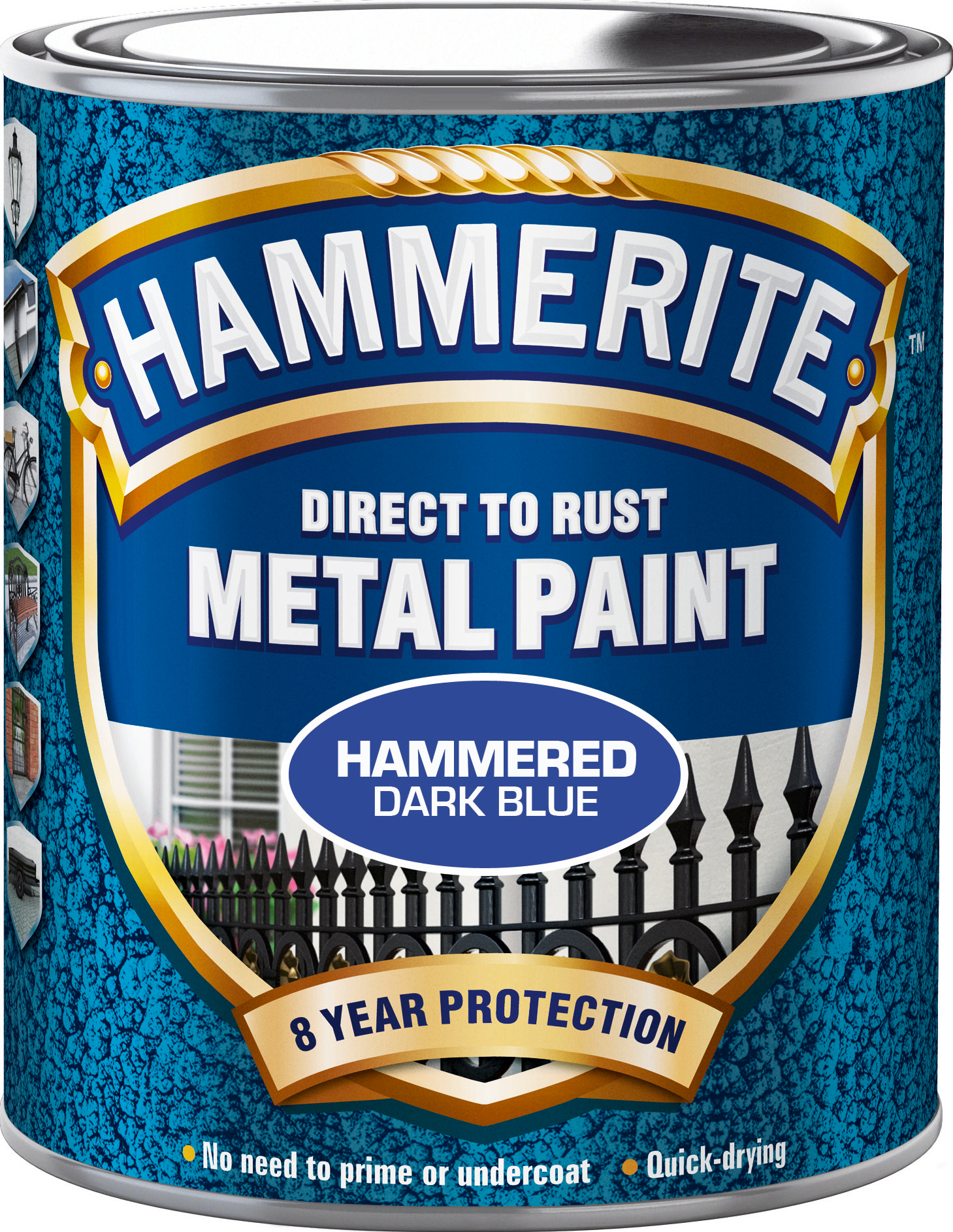 Hammerite Hammarlack - Hammered Mörkblå 750 ml - Rostskyddsfärg / Meta