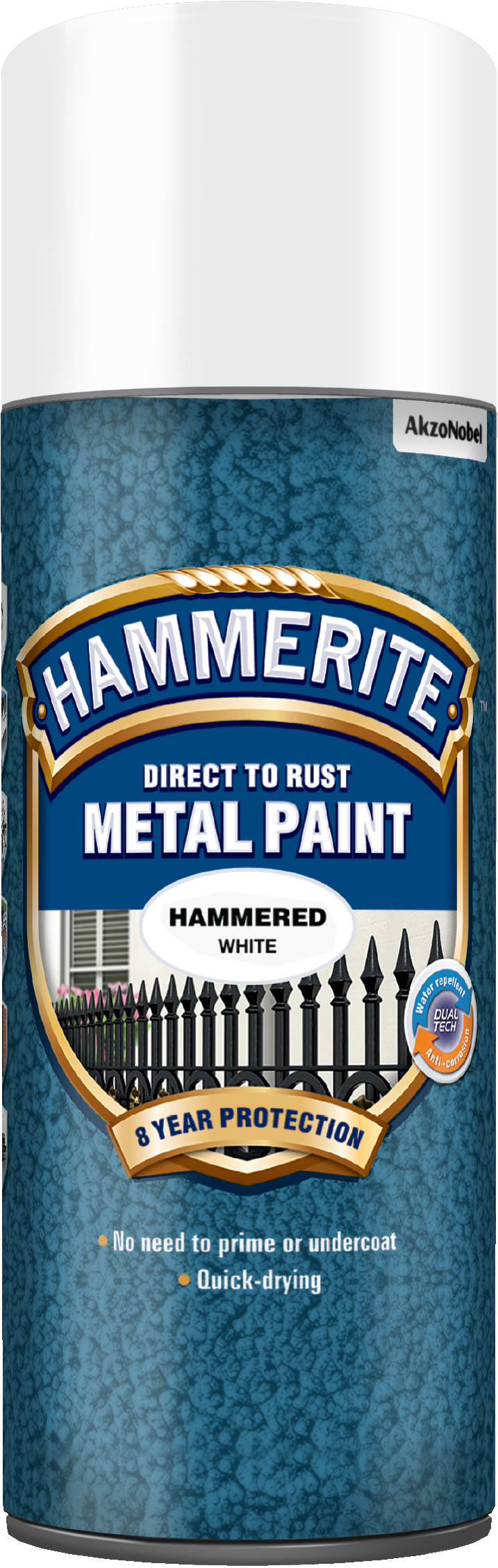 Hammerite Hammarlack - Hammered Vit 400 ml - Rostskyddsfärg / Metallfä