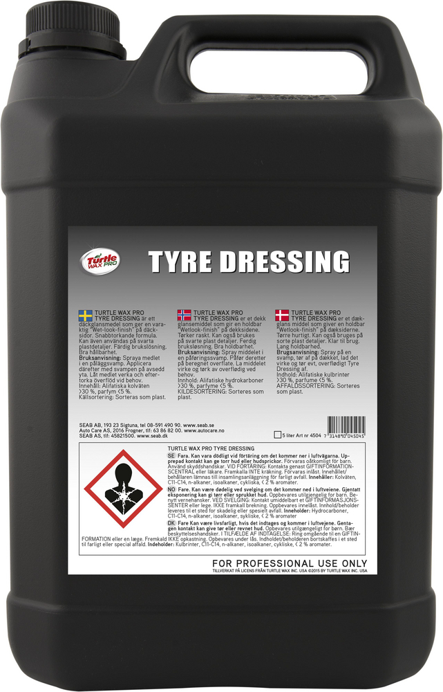 Turtle Wax Pro Tyre Dressing - Däckglans Dunk 5 l