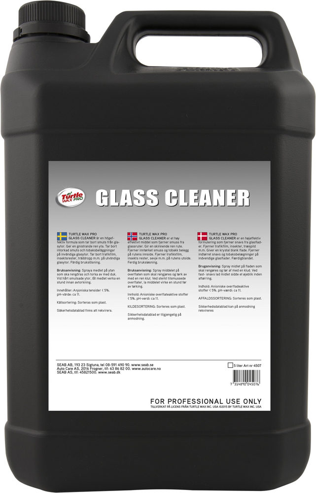 Turtle Wax Pro Glass Cleaner - Glasrengöring/Fönsterputs 5 l