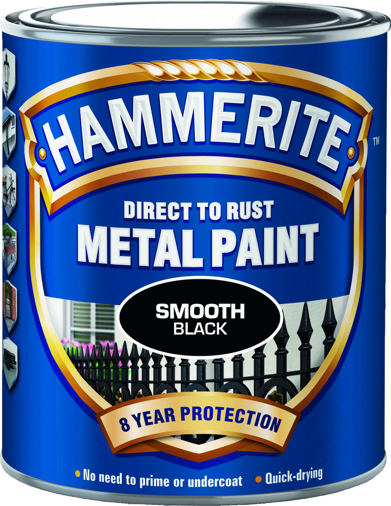 Hammerite Hammarlack - Smooth Svart 750 ml - Rostskyddsfärg / Metallfä