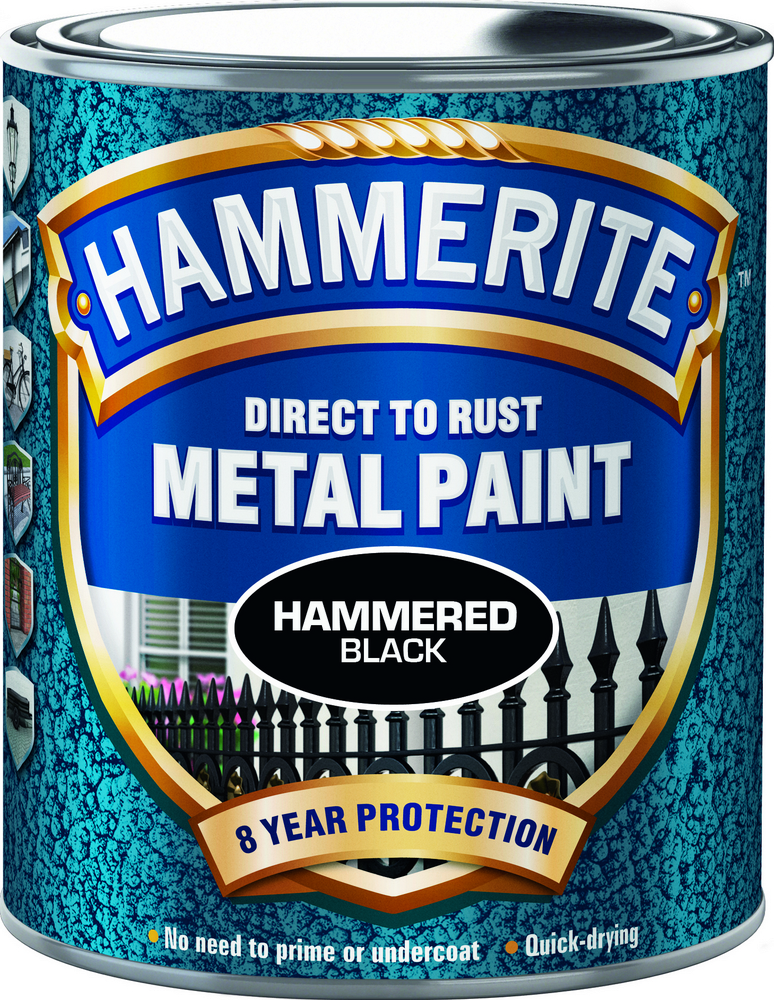 Hammerite Hammarlack - Hammered Svart 250 ml - Rostskyddsfärg / Metall