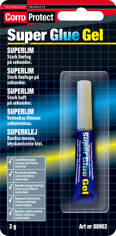 Corroprotect Super Glue Gel - Snabblim 3 g