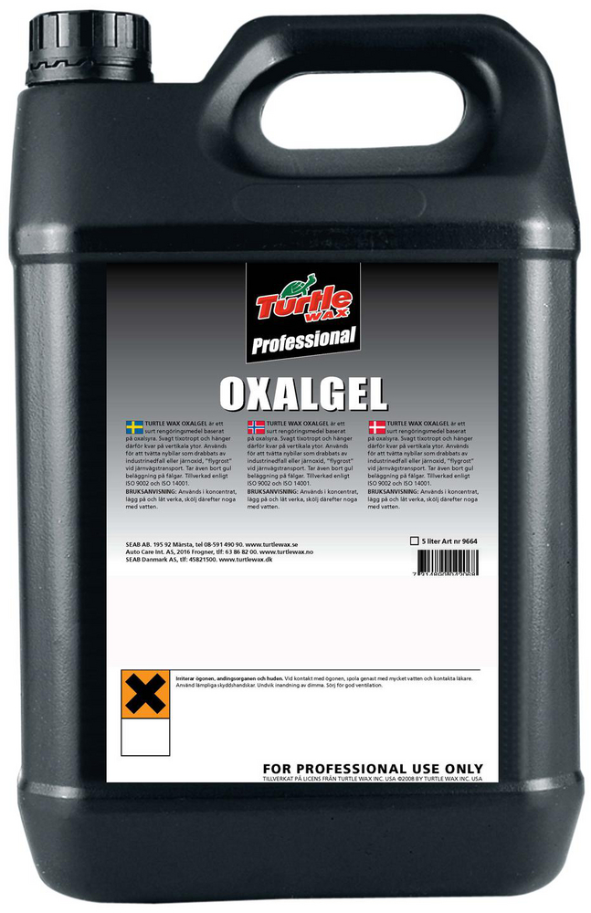 Turtle Wax Pro Oxalgel - Flygrostlösare Dunk 5 l