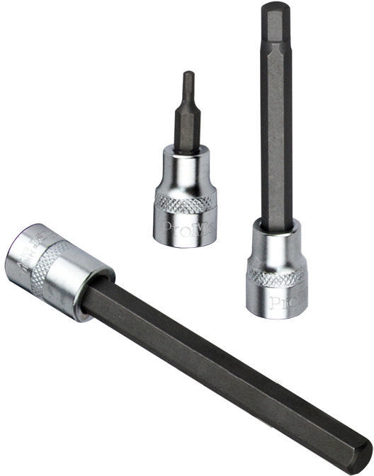 Hylsa 1/2" Insex 100mm Långa 6mm ProMeister