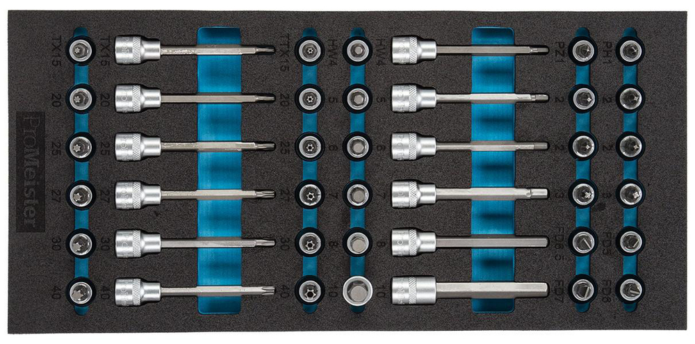 Skruvmejsel/Hylssats 3/8" 42-Delar ProMeister