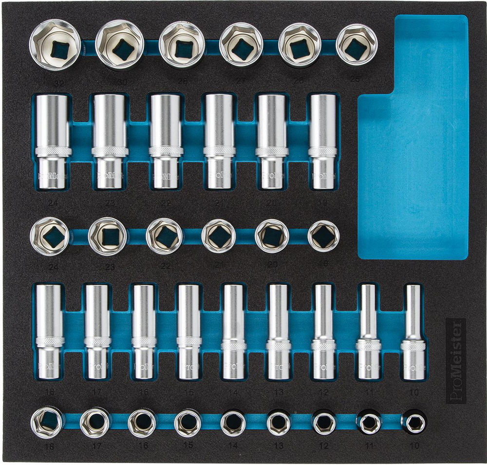 Hylssats 1/2" 10-32mm 36-Delar ProMeister
